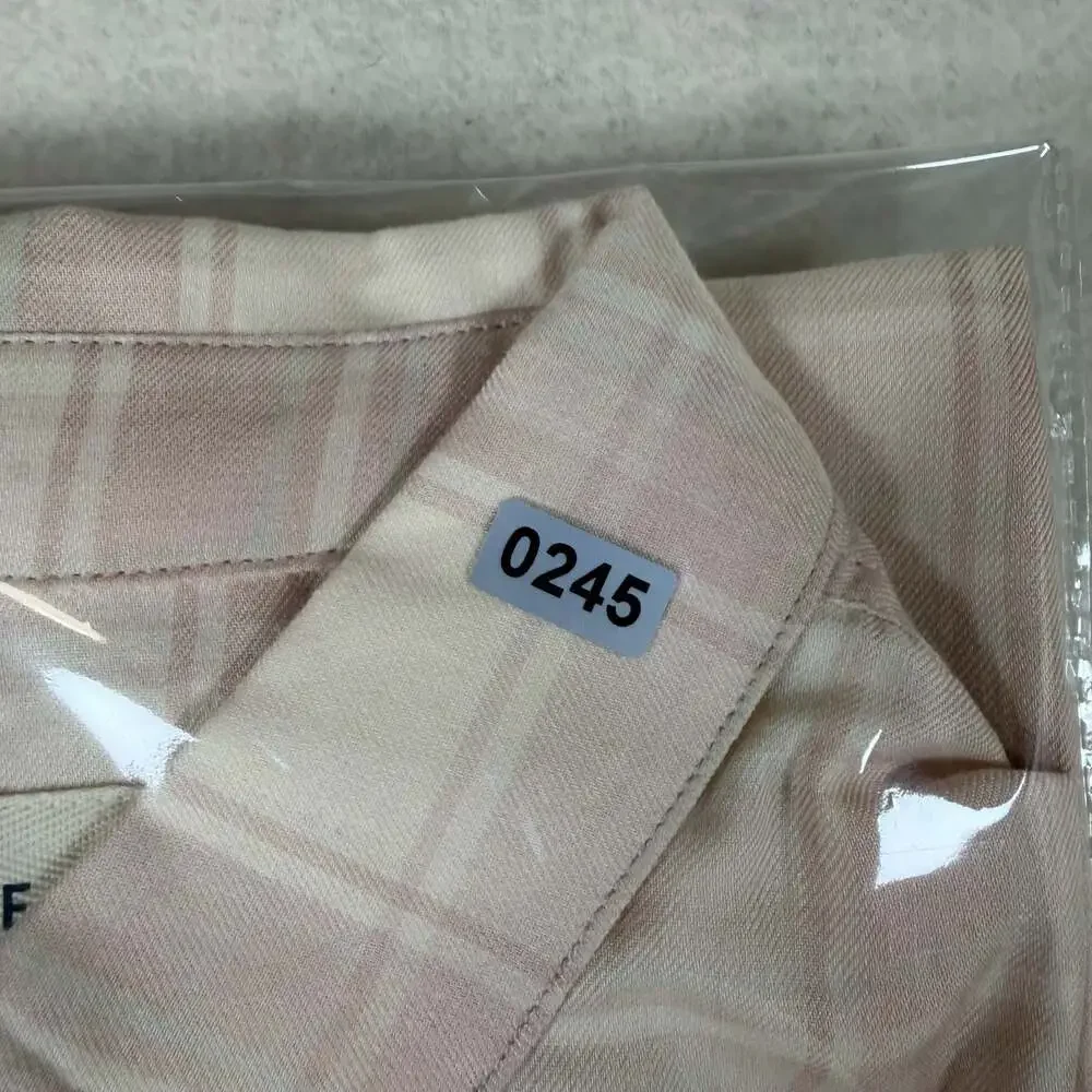 Marine Layer Shirt Womens Medium Paige Button Down Ash Rose Plaid NWT Summer